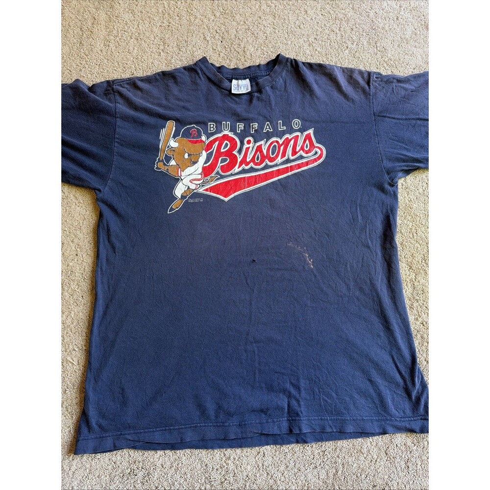 Vintage Trau & Loevner Savvy 1995 Buffalo Bisons Shirt 90's Made In USA XL